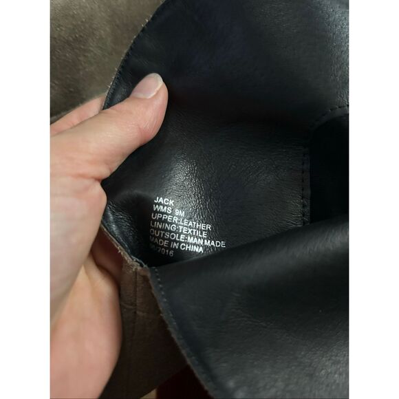 Kenneth Cole knee height boots size 9 dark gray suede leather chunky 4 inch heel - Picture 4 of 9